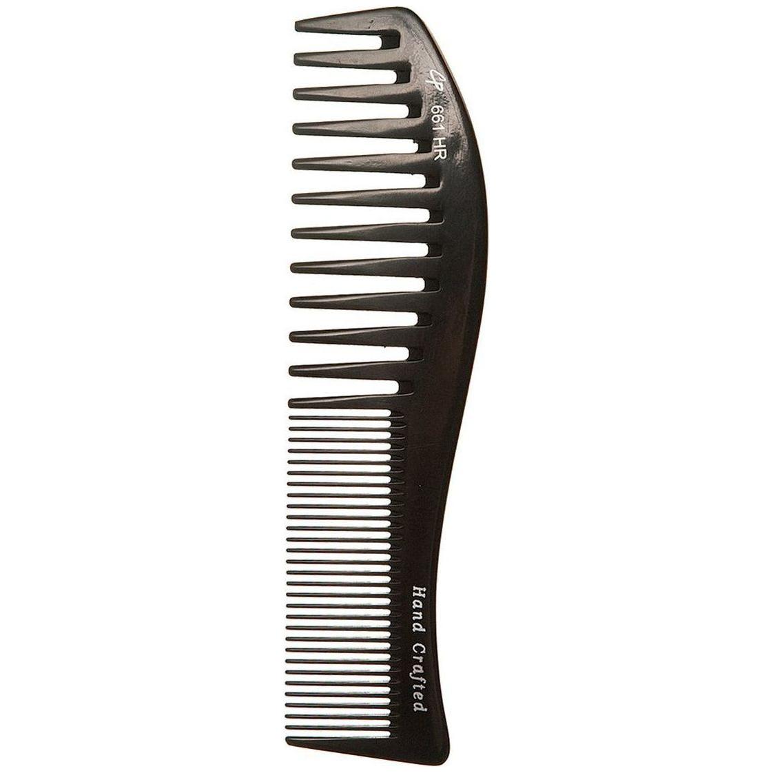 Curved Fine and Wide Tooth 8.5 Inch Hard Rubber Comb -C661HR Hair Comb Pasteur Pharmacy Default Title