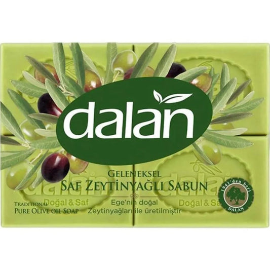 Jabón de baño de aceite de oliva puro Dalan para una limpieza suave 4x150g