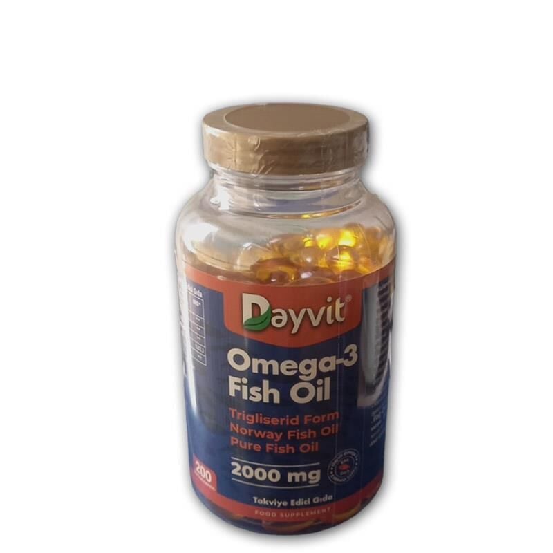 Dayvit Omega 3 Fish Oil Supplement with Vitamin E 200 Capsules
