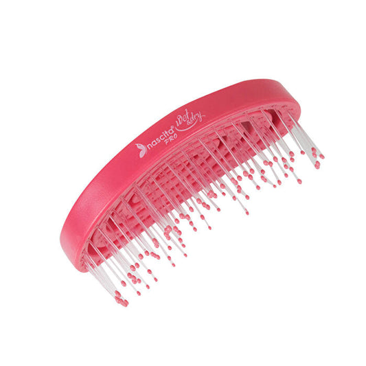 Cepillo de pelo portátil 3D - Color rosa | Diseño ergonómico