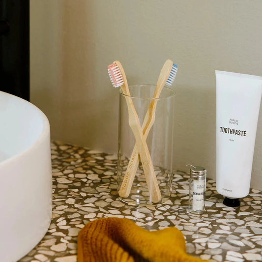 Toothbrush Set & Stoneware Toothbrush Holder Product Set Public Goods