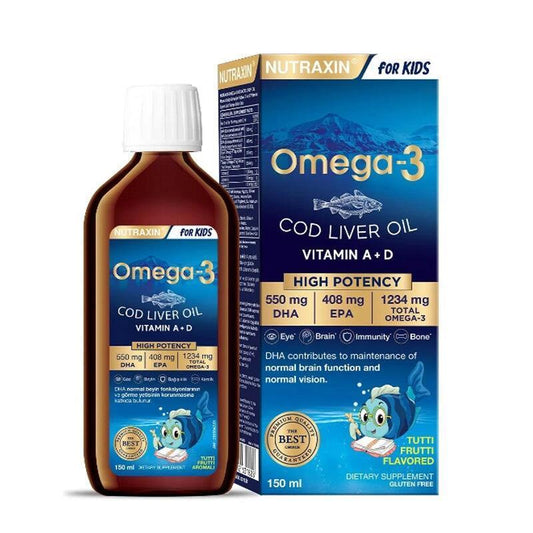 Nutraxin Kids Omega-3 Syrup - 150 ml | Tutti Frutti Flavor