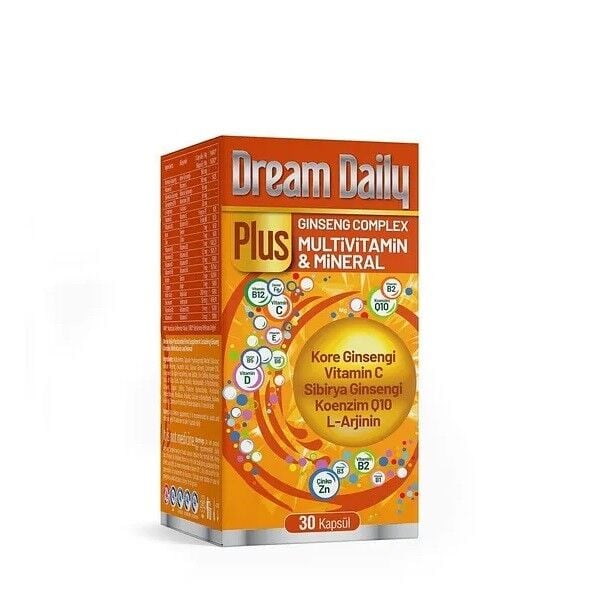Dream Pharma Dream Daily Plus Multivitamin & Ginseng 30 Capsules