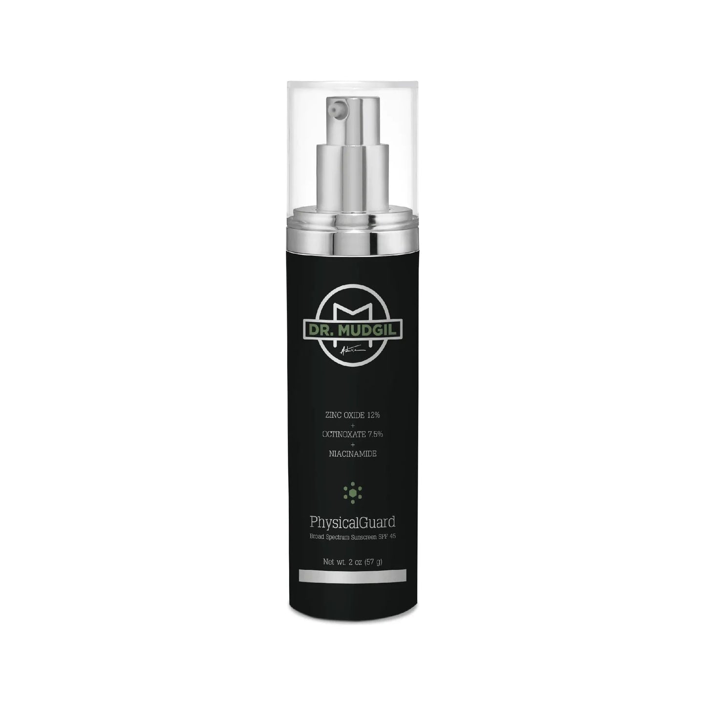 Wholly Kaw Dr. Mudgil PhysicalGuard with Zinc Oxide 12.0% Octinoxate 7.5% Medical Grade Dermatologist Approved SPF 45 SunScreen 57g Sunscreen Pasteur Pharmacy