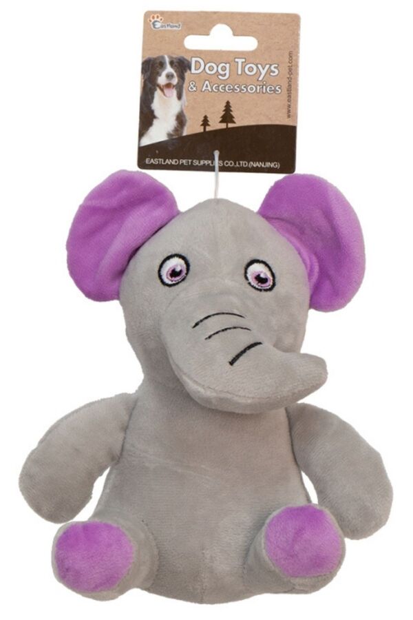 Eastland Squeaky Elephant Plush Dog Toy Interactive 19.5cm