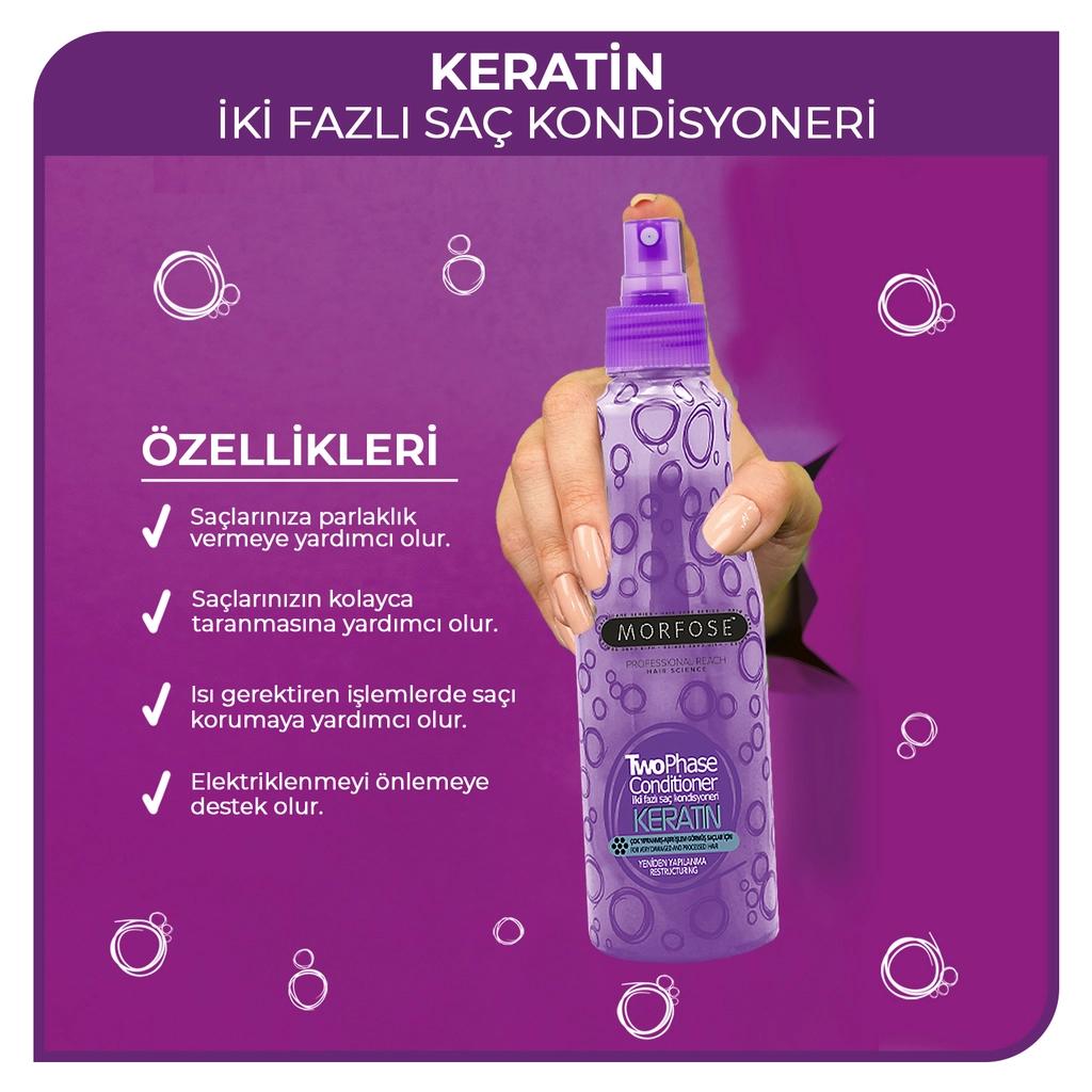 Acondicionador bifásico en spray con queratina Morfose 220 ml