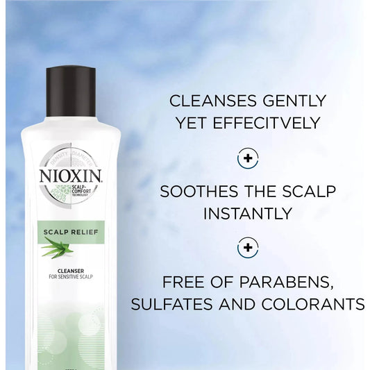 Nioxin Scalp Relief Cleanser Shampoo for Sensitive Dry and Itchy Scalp 6.7 Oz Shampoo Pasteur Pharmacy