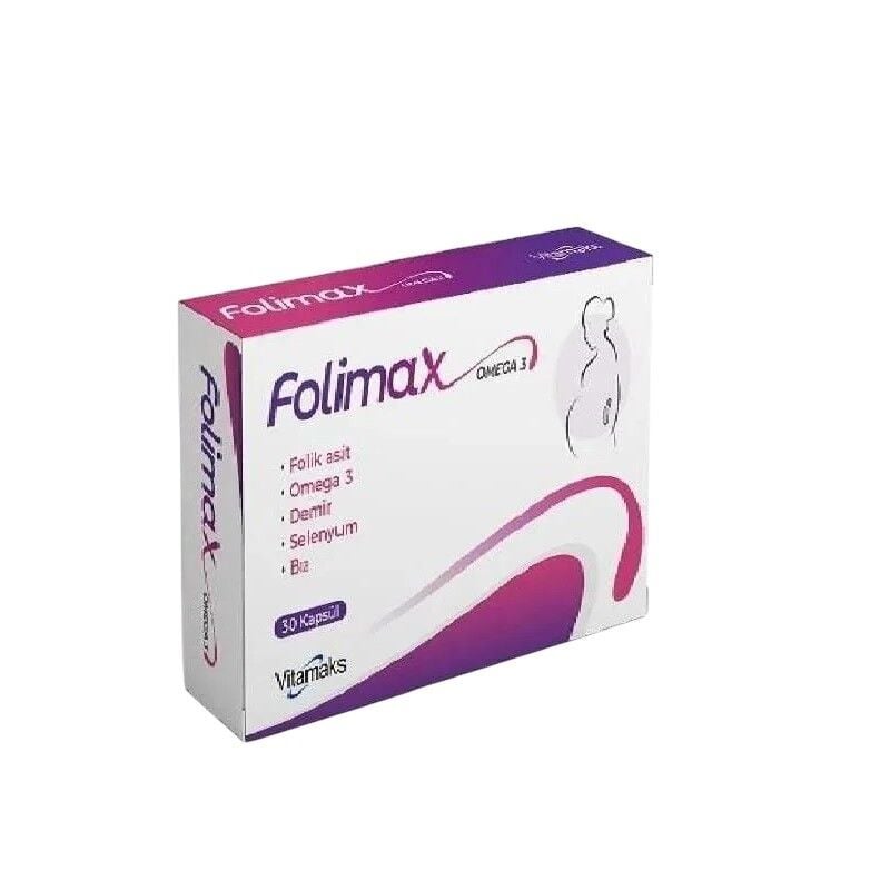 Vitamaks Folimax Omega 3 Multivitamin Supplement 30 Capsules