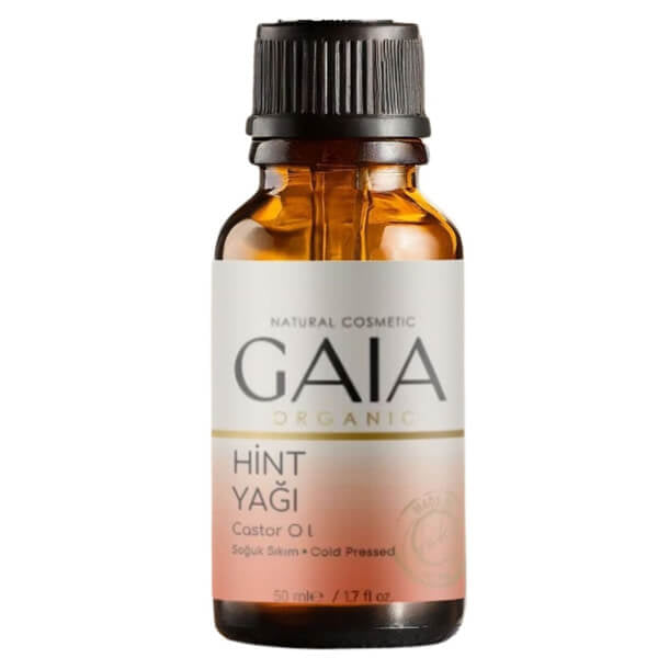 Gaia Organic Cold Pressed Castor Oil for Hair & Skin 50 ml