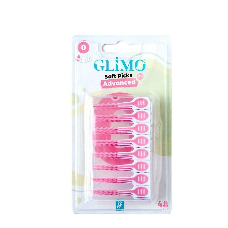 Brosses interdentaires en silicone Glimo XS pour un nettoyage en douceur, 48 unités
