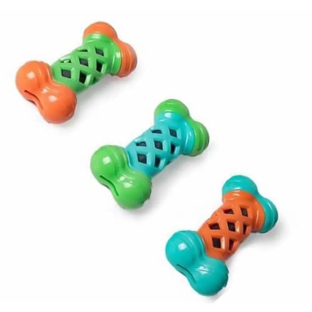 Glipet Bone Pattern Flexible Dog Toy for Interactive Play 17x9 cm