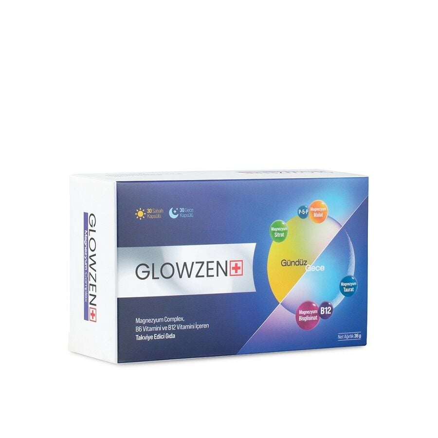 Glowzen+ Magnesium Complex Day & Night Supplement 60 Capsules