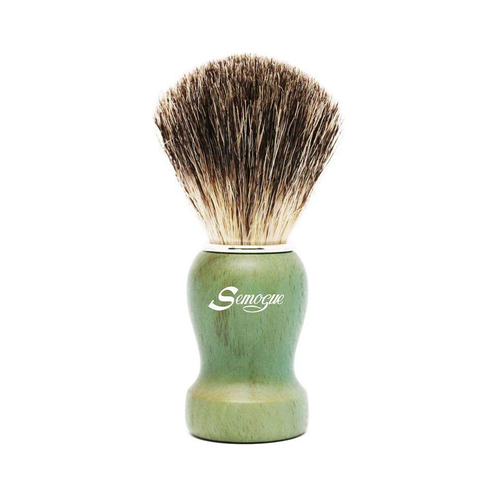 Semogue Pharos-c3 Pure Grey Badger Shaving Brush - Ocean Green Handle Shaving Brush Pasteur Pharmacy