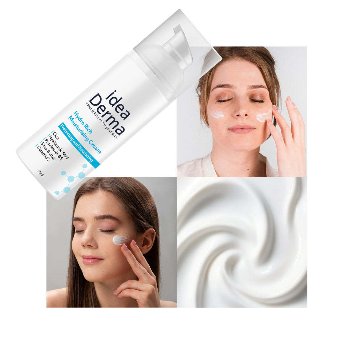 Crème hydratante riche Idea Derma pour peaux sèches 50 ml
