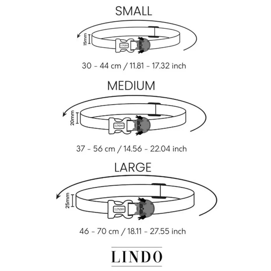 Lindo Enjoy Dog Collar Stylish Adjustable Pattern Large 46-70cm