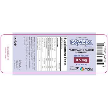 Poly-Vi-Flor® Chewable Tablets – 0.5 mg Fluoride (30 ct) Vitamins & Supplements Pasteur Pharmacy
