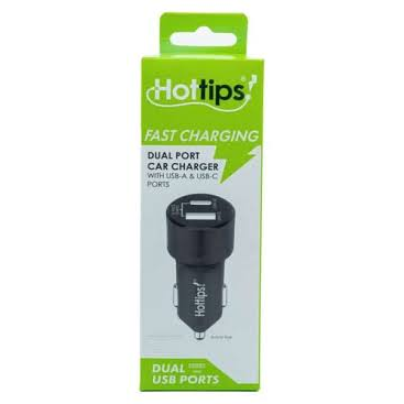 Hottips® Dual USB Car Charger – 20W Power Adapter Power Adapters & Chargers Pasteur Pharmacy