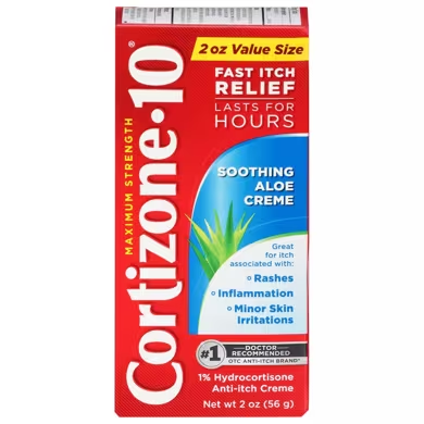 Crème apaisante à l'aloès Cortizone-10® contre les démangeaisons, 1 % - 57 g (2 oz)