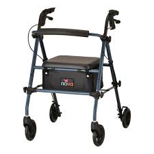 NOVA Journey Steel Rolling Walker (Rollator), Blue, Model 4205BL Walkers Pasteur Pharmacy