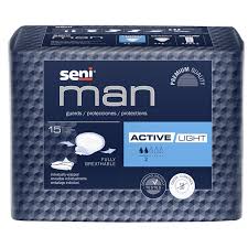Seni Man Active Urological Pads, Light Absorbency (Case of 90) Incontinence Aids Pasteur Pharmacy
