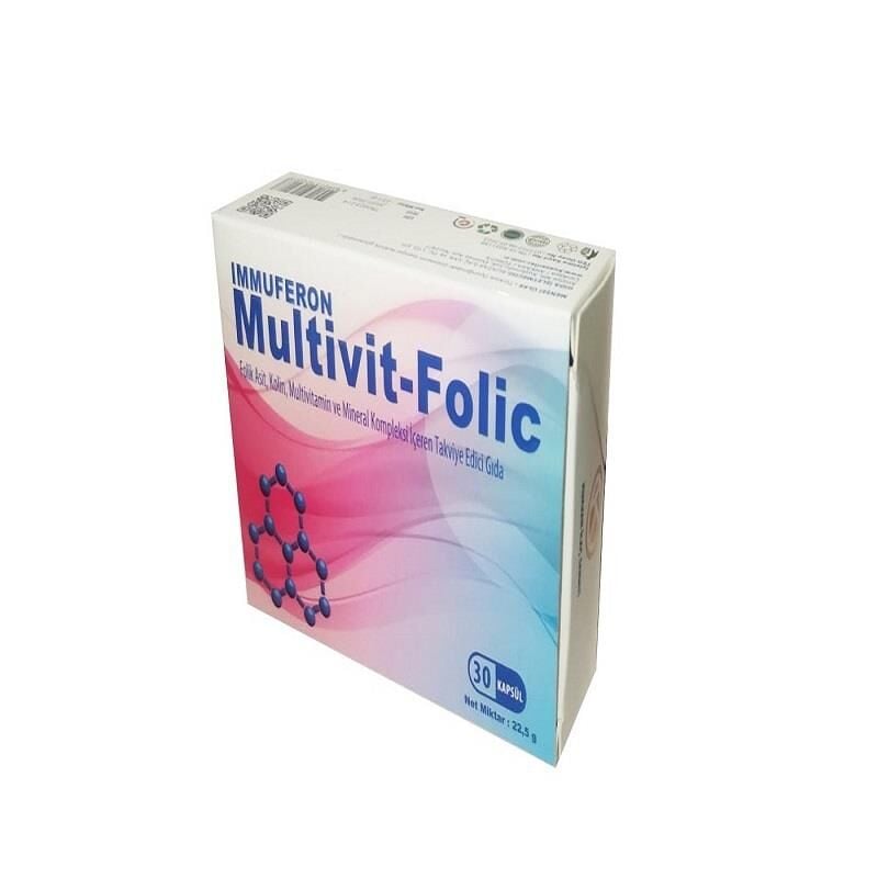 Kuazar Ilac Immuferon Multivit-Folic Daily Supplement 30 Capsules