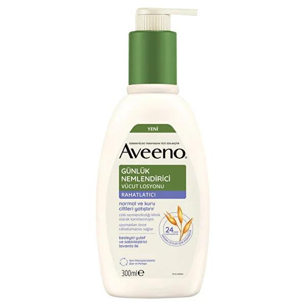 Loción corporal hidratante Aveeno de lavanda - Hidratación por 24 horas para piel seca y sensible