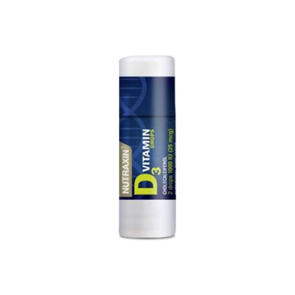 Nutraxin Vitamin D3 Supplement Drops for Kids & Adults - 1000IU (25mcg) per 2 Drops, Supports Bone Health & Immune Function