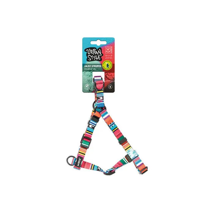 M-Pets Urban Style Jazz Stripes Dog Harness Small
