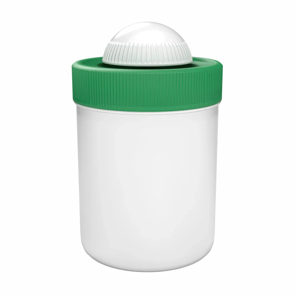 Samix 100ml White Cosmetic Jar with Green Lid (10-Pack) Medical Supplies Pasteur Pharmacy