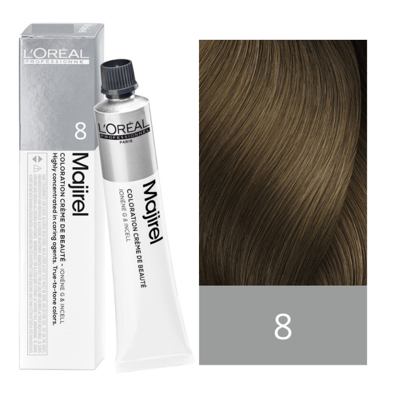 Tinte Capilar Permanente L'Oréal Majirel 8 8N Rubio Claro 60ml