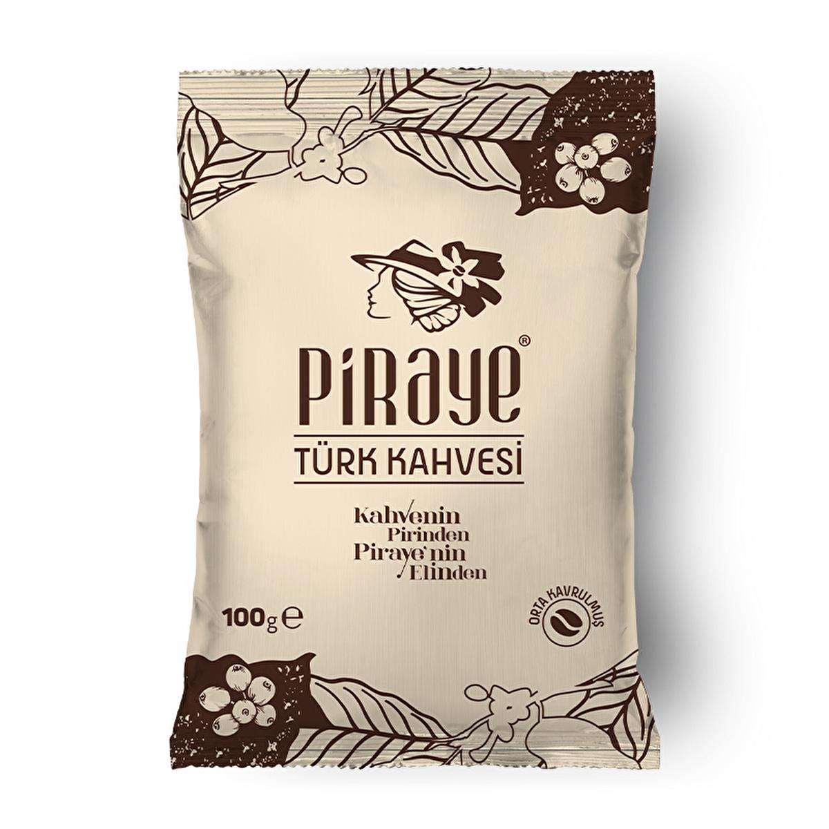 Café turc Piraye, 100 g - Torréfaction moyenne, grains de café de spécialité pour préparation traditionnelle
