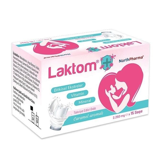 North Pharma Laktom + Herbal Extract Vitamin & Mineral 15 Sachets