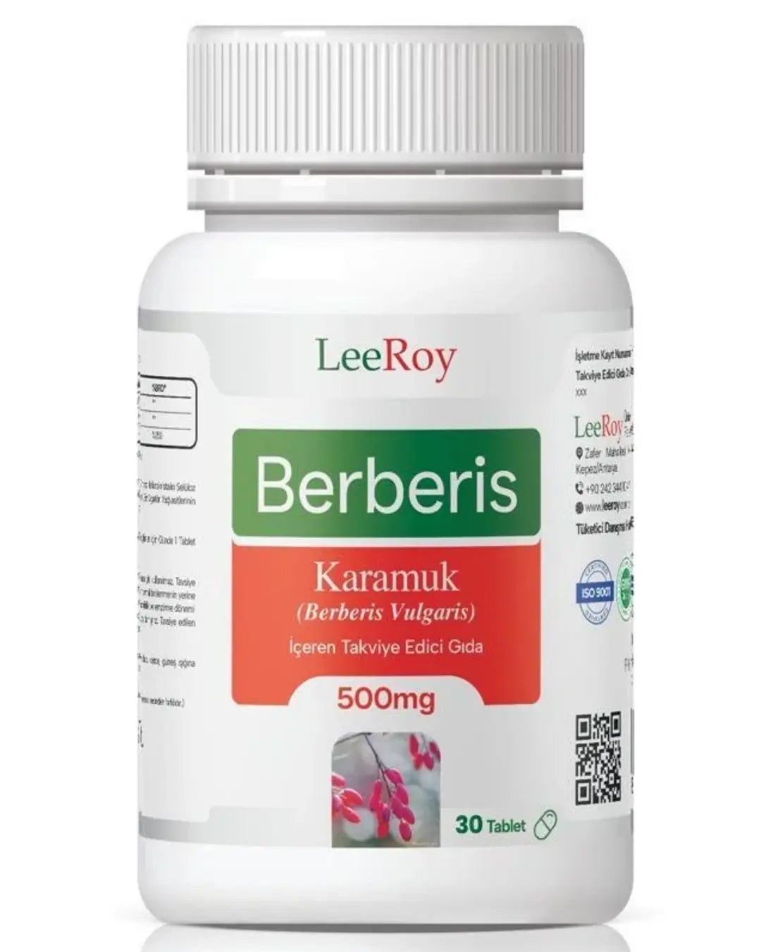 Leeroy Berberis 500mg Dietary Supplement 30 Tablets
