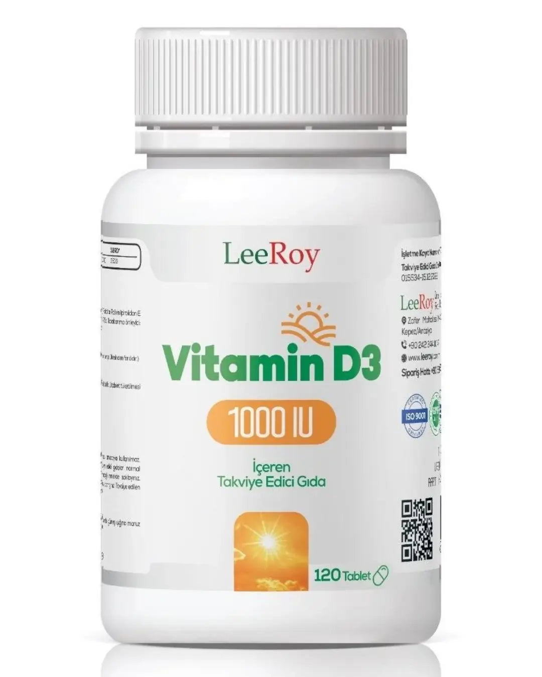 Leeroy Vitamin D3 1000IU Dietary Supplement 120 Tablets