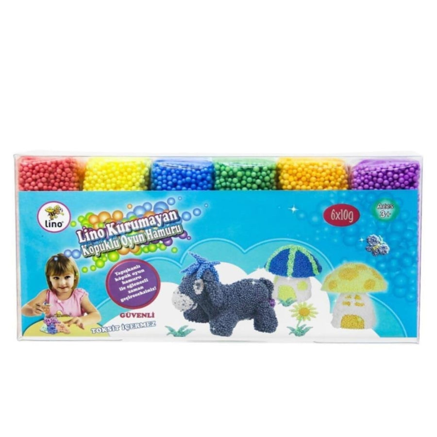 Lino Non-Drying Foam Clay for Creative Modeling 6x10g