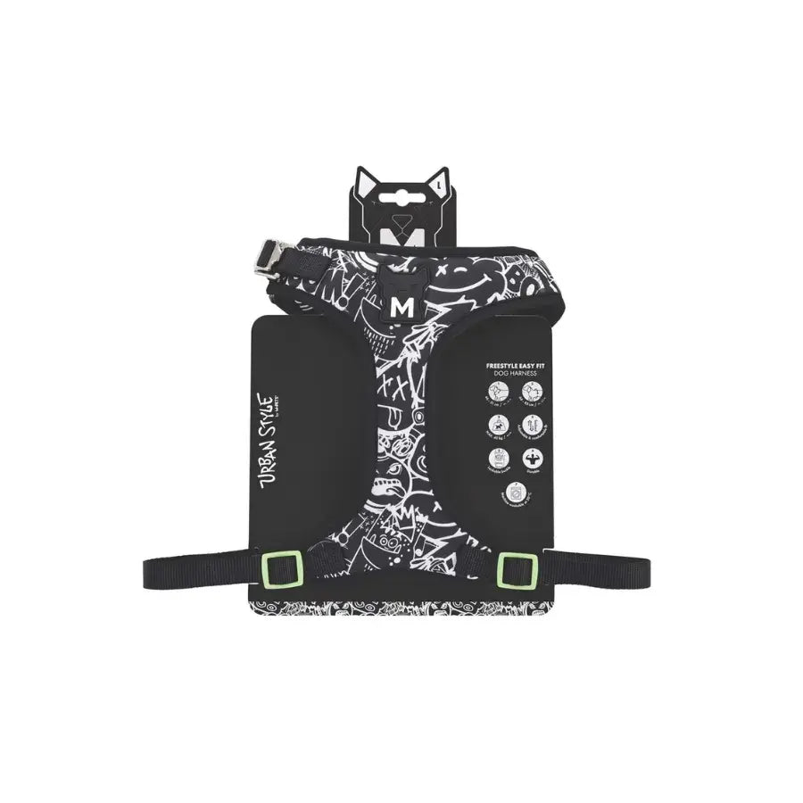 M-Pets Urban Style Easy Fit Dog Harness Black L