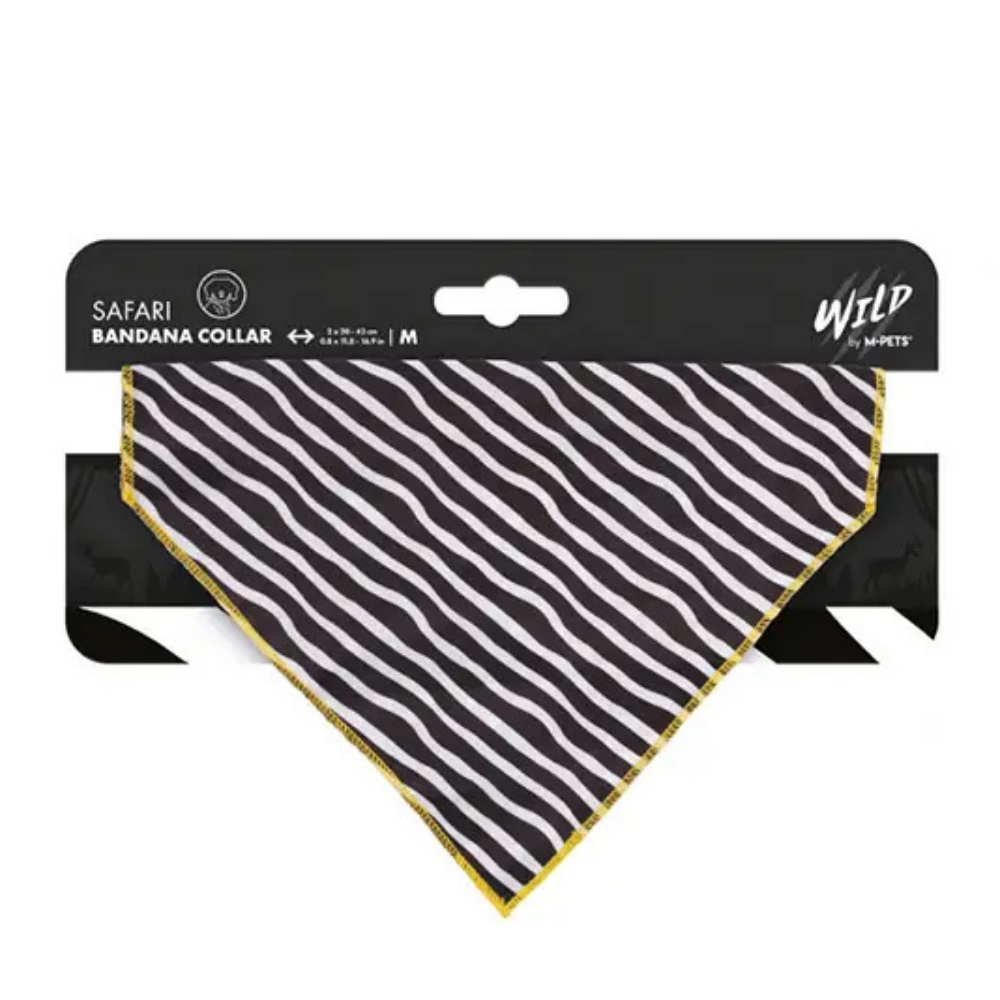 Bandana pour chien M-Pets Wild Safari, accessoire élégant pour animal de compagnie, taille M