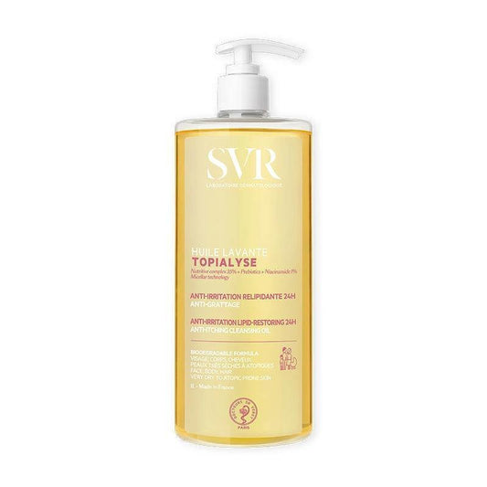 Svr Topialyse Huile Lavante 1L - Aceite limpiador con aroma a lavanda para pieles sensibles, cuidado natural de la piel