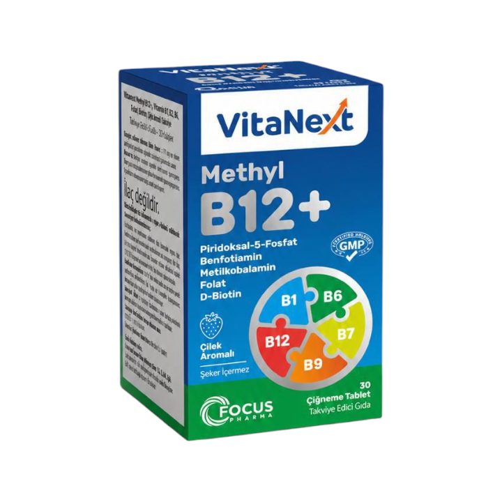 Focus Pharma Vitanext Methyl B12+ Strawberry Chewables 30 Tablets