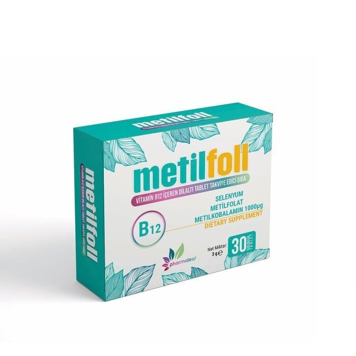 Pharmaleaf Metilfoll Soutien sublingual B12 et folate 30 comprimés