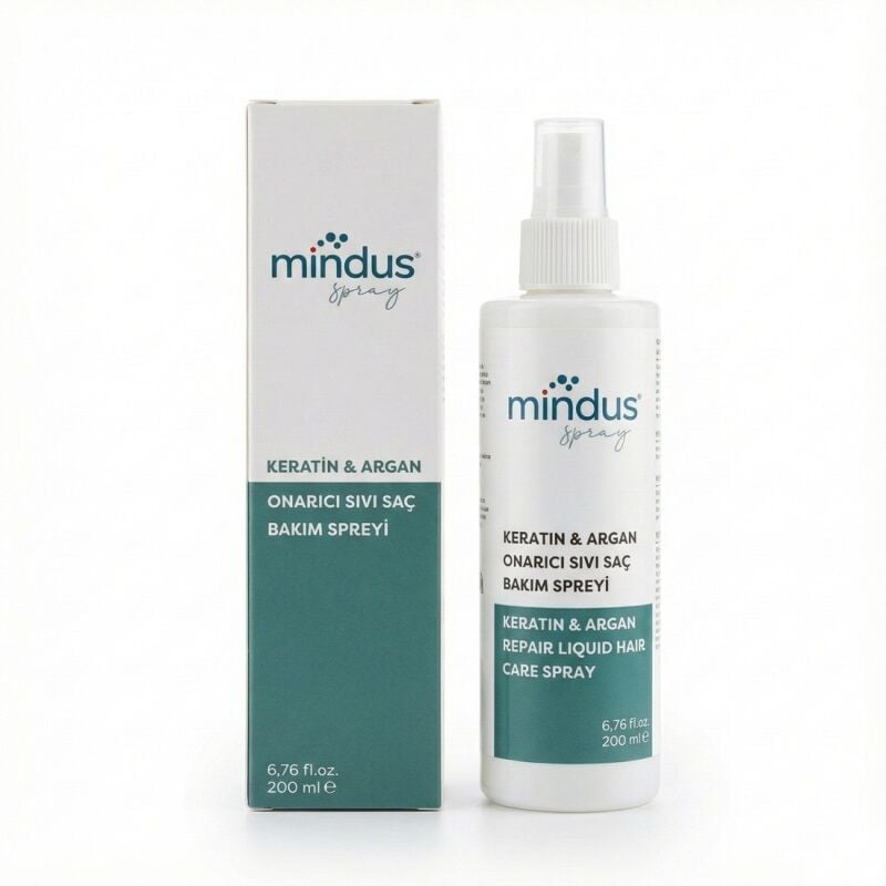 Mindus Keratin & Argan Repairing Liquid Hair Care Spray 200 ml