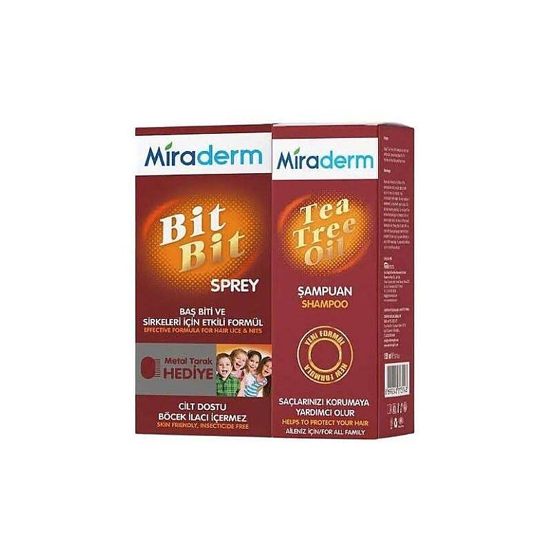 Miraderm Lice Care Set Cleansing Shampoo 150ml and Spray 100ml