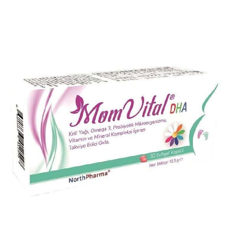 North Pharma Mom Vital DHA Multivitamin & Omega-3 30 Capsules