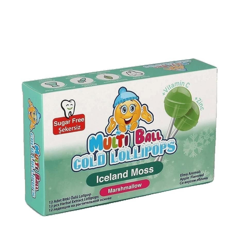 Multiball Lolipop Cold Iceland Moss Vitamin C & Zinc 12 Count