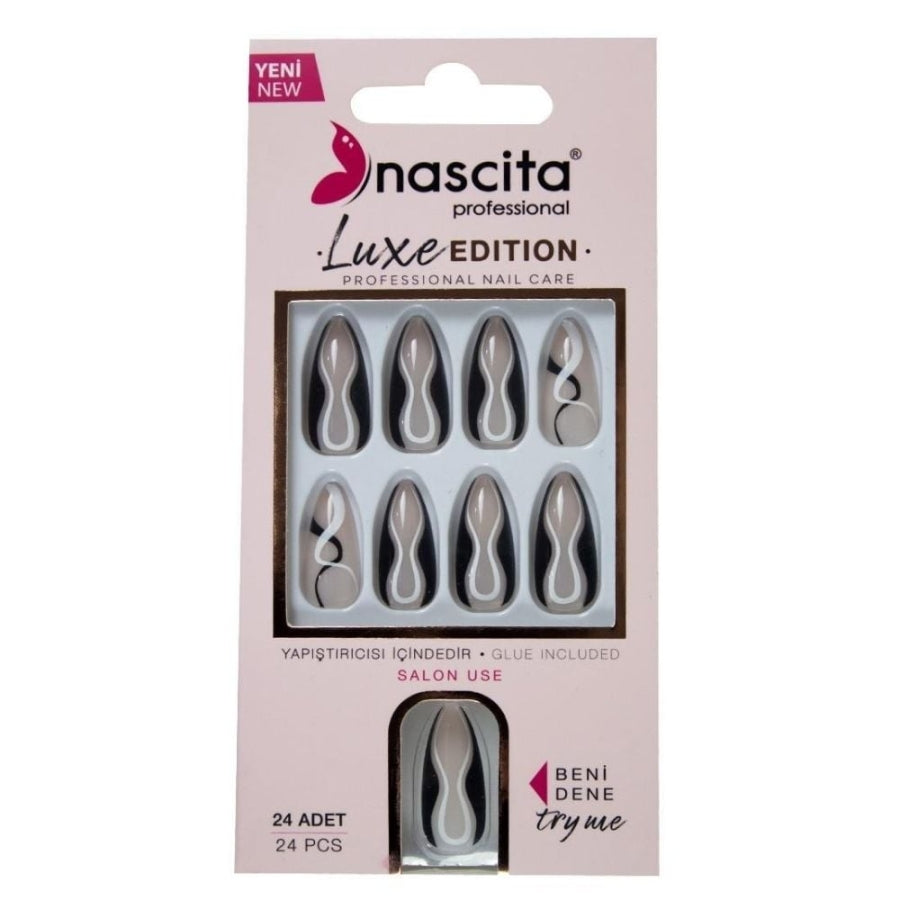 Nascita Lux Artificial Nails Set 245 for Instant Manicure 24 Count