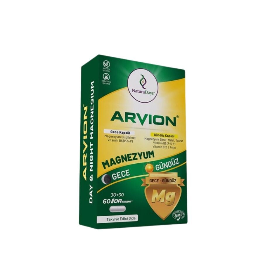 Natura Days Arvion Magnesium Day & Night Complex 60 Capsules