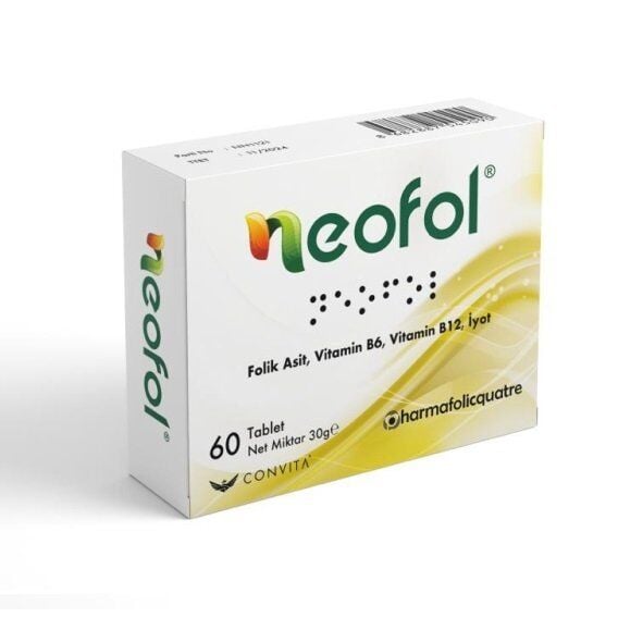 Complément alimentaire Convita Neofol vitamine B12 et acide folique, 60 comprimés