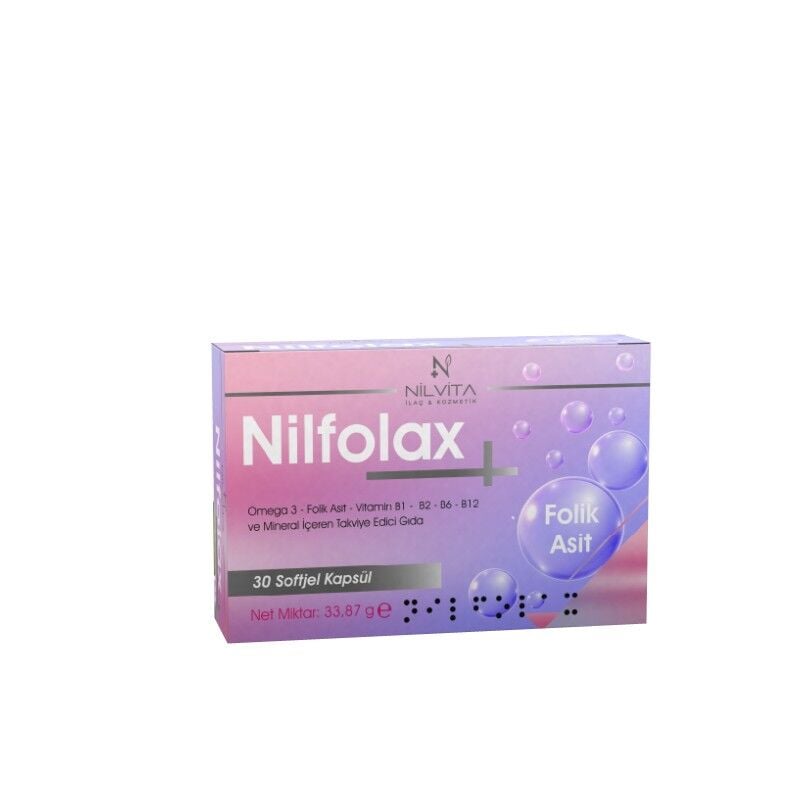 Nilvita Nilfolax Multivitamines et Oméga-3 Soutien 30 capsules