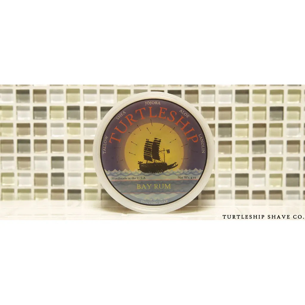 Turlteship Shave Cop. Bay Rum Shaving Soap 4 Oz