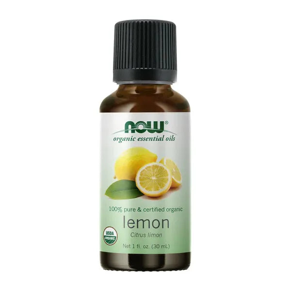 NOW ESSENTIAL OILS LEMON OIL ORGANIC - 30ML Massage Oil Pasteur Pharmacy